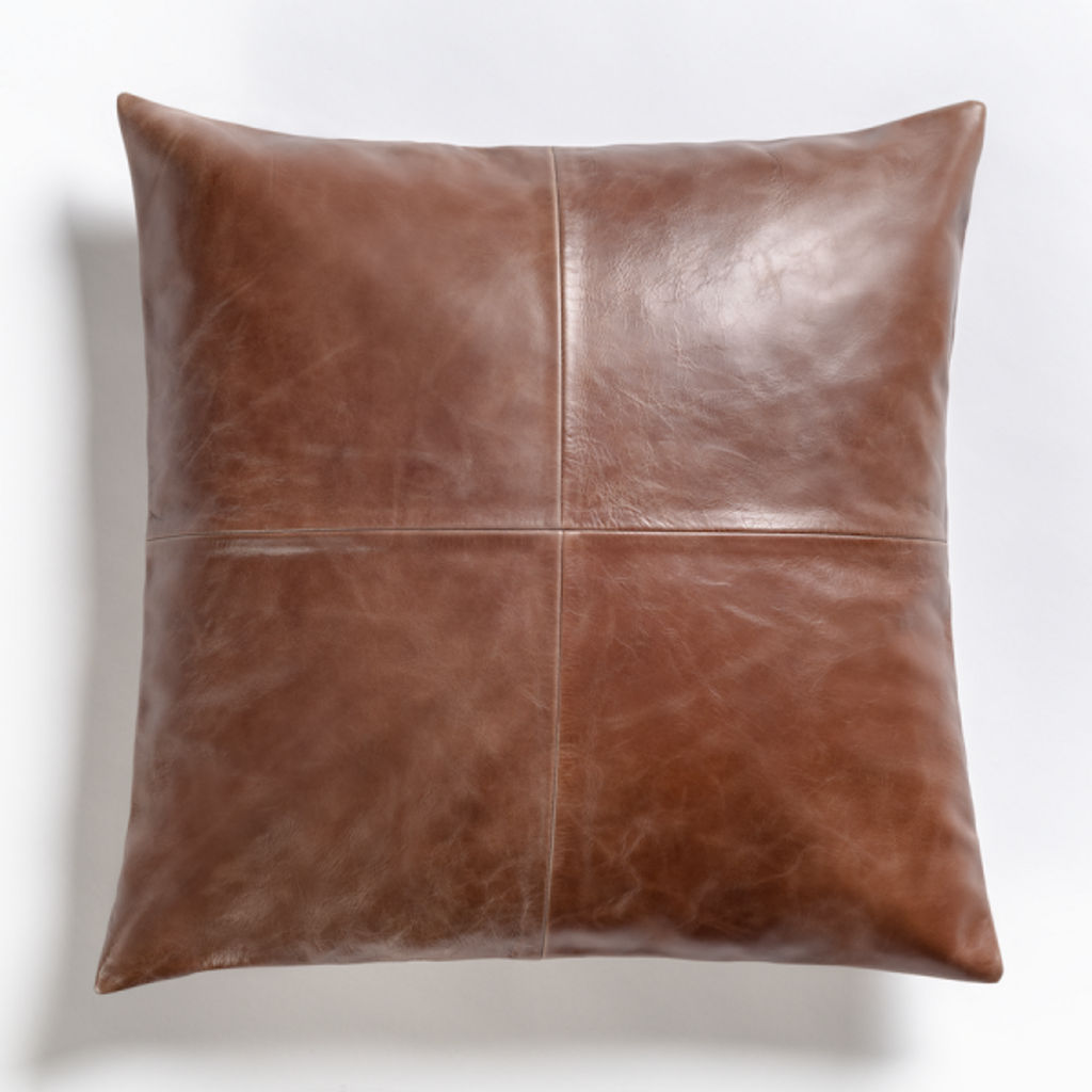 Tobacco Leather Pillow