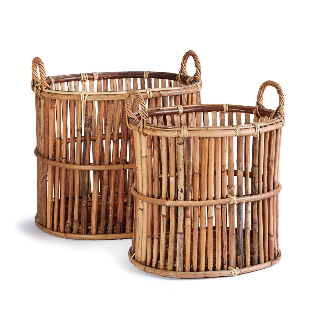 2 Bamboo Baskets