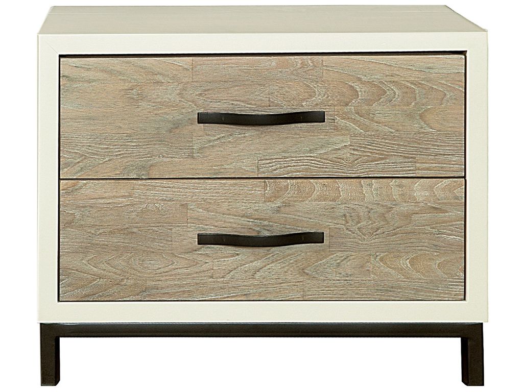 Two-Toned Two-Drawer Nightstand