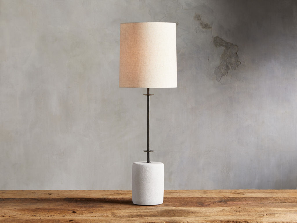 Bronze and Stone Table Lamp